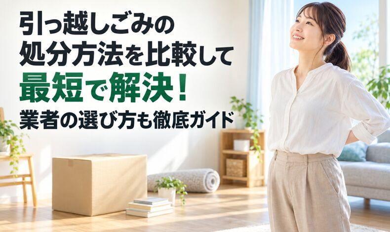 画像58040：引っ越しごみの処分方法を比較して最短で解決！業者の選び方も徹底ガイド